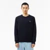 Lacoste Live Cotton Fleece Sweatshirt Navy Blue In Blue