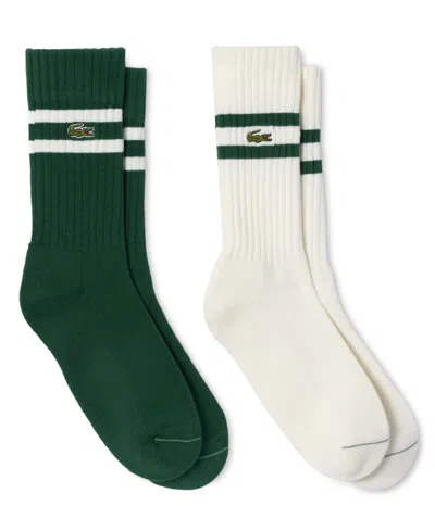 Lacoste Ribbed Mens Socks In Green