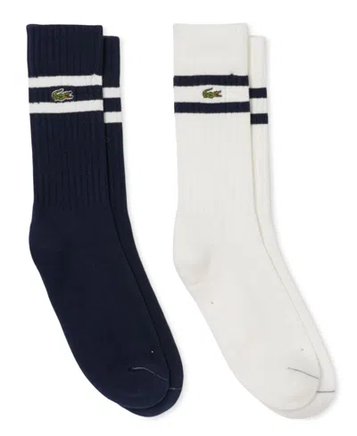 Lacoste Ribbed Mens Socks In Blue