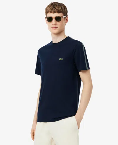 Lacoste Logo-embroidered T-shirt In Blue