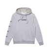 Lacoste Men's Crocodile Print Hooded Cotton Sweatshirt In Grey In Grey
