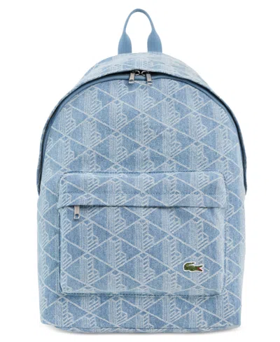 Lacoste Men's Denim Laptop Backpack In Blue