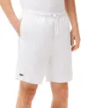 Lacoste Men's Diamante-print 8" Sport Drawstring Shorts In 001 - White