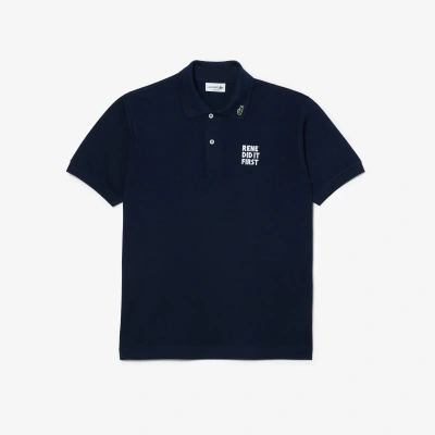 Lacoste Men's Embroidered Polo - Xxl - 7 In Blue