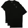 LACOSTE MEN'S ESSENTIALS 3 PACK 100% COTTON SLIM FIT V-NECK T-SHIRTS, BLACK