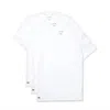 LACOSTE MEN'S ESSENTIALS 3-PACK CREW NECK T-SHIRTS IN WHITE
