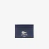 Lacoste Men's Fg Printed Leather Card Holder - One Size In Blue