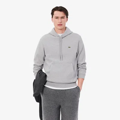 Lacoste Organic Cotton Hoodie - M - 4 In Grey