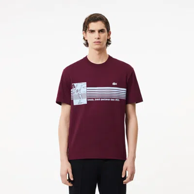 Lacoste Men's Made In France Heavy Cotton T-shirt - 4xl - 9 In Red