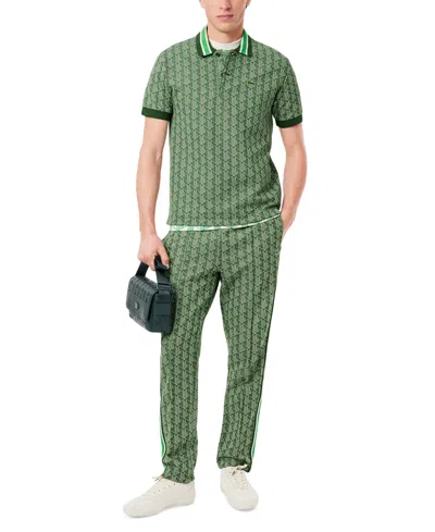 Lacoste Men's Geo Print Elastic-waist Pants In Multi