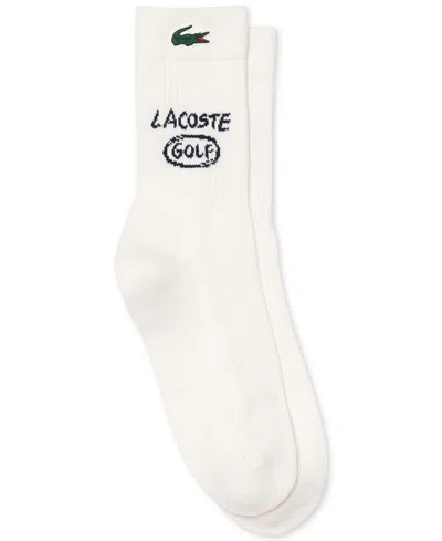 Lacoste Men's Cotton Golf Socks - 6.5 - 8.5 In White