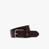 Lacoste Men's Grained Leather Belt - 47 In In Brown