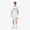 Lacoste Mens Printed Two-slip-pockets Cotton-blend Shorts White In White