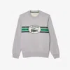 Lacoste Men's Graphic Print Fleece Sweatshirt - Xxl - 7 In Grey