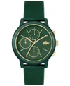 Lacoste L.12.12 Move Chronograph Silicone Strap Watch, 42mm In Green