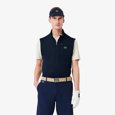 Lacoste Men's Half-zip Layering Golf Vest - 4xl - 9 In Blue