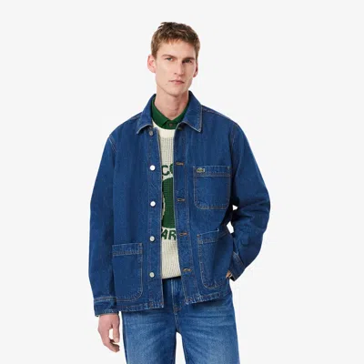 Lacoste Denim Jacket In Blue