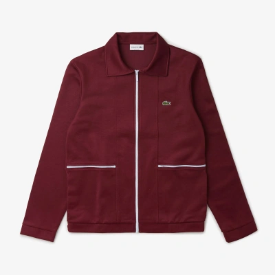 Lacoste Men's Paris Zip-up Sweatshirt - Xxl - 7 In Red