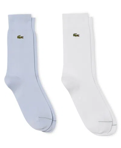 Lacoste Men's High Height Crew Socks, 2-pack In Purple
