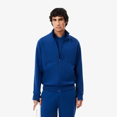 Lacoste Men's High-neck Zip-up Sweatshirt - L - 5 In Blue