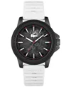 Lacoste Men's Highkey White Silicone Strap Watch 43mm In White
