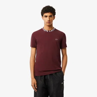 Lacoste Men's Lightweight Piqué Neck T-shirt - 4xl - 9 In Red