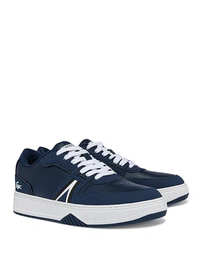 Lacoste Men's L001 Color Pop Leather Sneakers In Nvy/wh
