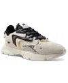 Lacoste Multicolor Leather And Mesh L003 Neo Sneakers In Off White,black
