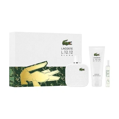 Lacoste Kids'  Men's L.12.12 Blanc Gift Set Fragrances 3386460151542 In Transparent