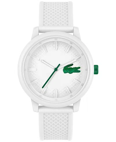 Lacoste Unisex L.12.12. White Silicone Strap Watch 48mm