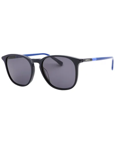 Lacoste Full Rim Rectangle Sunglasses In Blue