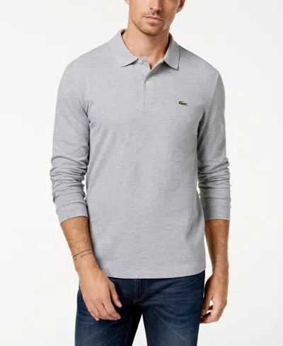 Lacoste Men's  Classic Fit Long-sleeve L.12.12 Polo Shirt In Cca - Silver Chine