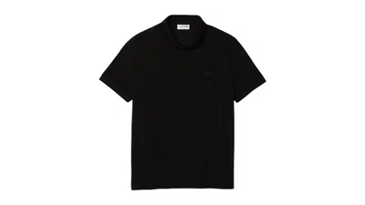 Pre-owned Lacoste Men's  Regular Fit Paris Stretch Pique Polo Shirt In Black