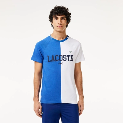 Lacoste Men's  Sport X Daniil Medvedev Ultra-dry Tennis T-shirt - M - 4 In Blue