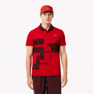 Lacoste Men's Regular Fit  Tennis X Novak Djokovic Fan Polo - 4xl - 9 In Red