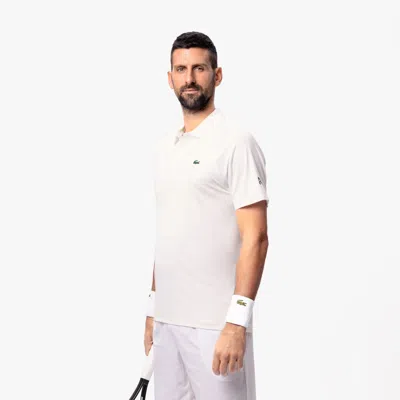 Lacoste Men's  Tennis X Novak Djokovic On Court Polo - L - 5 In White