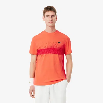 Lacoste Men's  Tennis X Novak Djokovic T-shirt - M - 4 In Orange