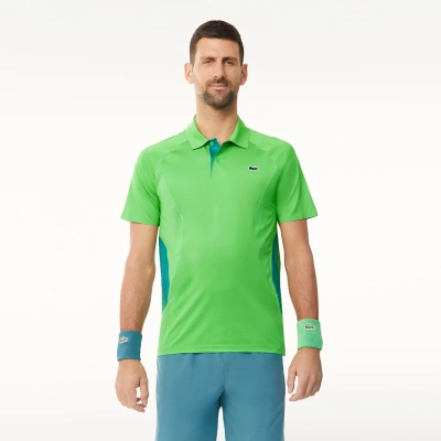 Lacoste Men's  Tennis X Novak Djokovic Ultra-dry Polo - Xl - 6 In Green