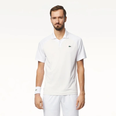 Lacoste Men's  X Daniil Medvedev Ultra-dry Tennis Polo - Xl - 6 In White
