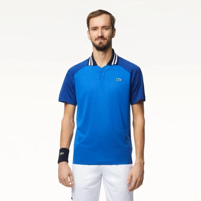 Lacoste Men's  X Daniil Medvedev Ultra-dry Tennis Polo - 3xl - 8 In Blue