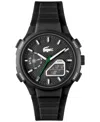 Lacoste Lc33 Analog And Digital Silicone Watch - One Size In Black