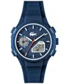 Lacoste Men's Lc33 Blue Silicone Strap Watch 45mm In Blue