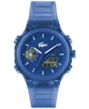 Lacoste Lc33 Silicone Strap Watch, 44mm In Blue