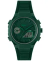 Lacoste Men's Lc33 Green Silicone Strap Watch, 44.8mm