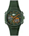 Lacoste Lc33 Analog And Digital Silicone Watch - One Size In Khaki