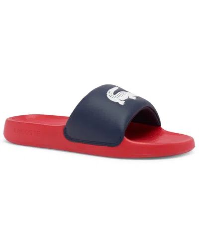 Lacoste Men's Liberty Slip-on Slides In Red