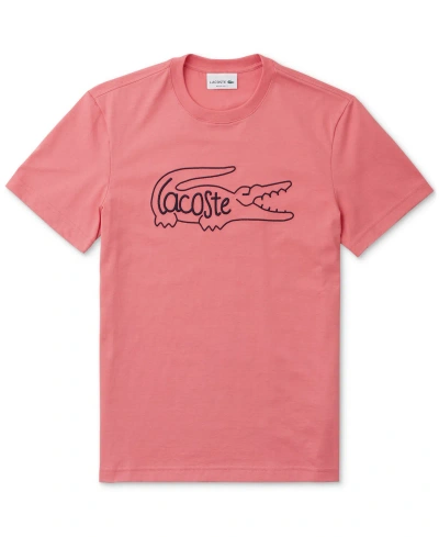 Lacoste Men's Lifestyle Crewneck Logo Graphic T-shirt, Created For Macy's In Pqu Alice