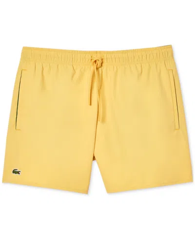 Lacoste Men's Light Quick-dry Swim Shorts In Ikd Sierra,vert