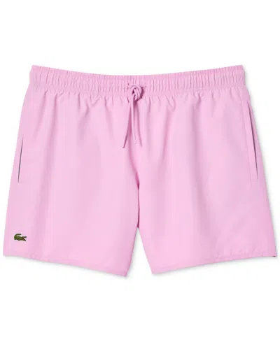 Lacoste Lightweight Swim Shorts In Pink