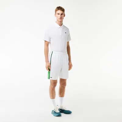Lacoste Men's Lightweight Colorblock Stripe Tennis Shorts - 3xl - 8 In White